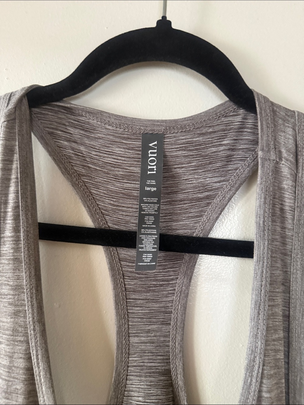 Vuori Heather Gray Racerback Drawstring Jumpsuit - Picture 2 of 6